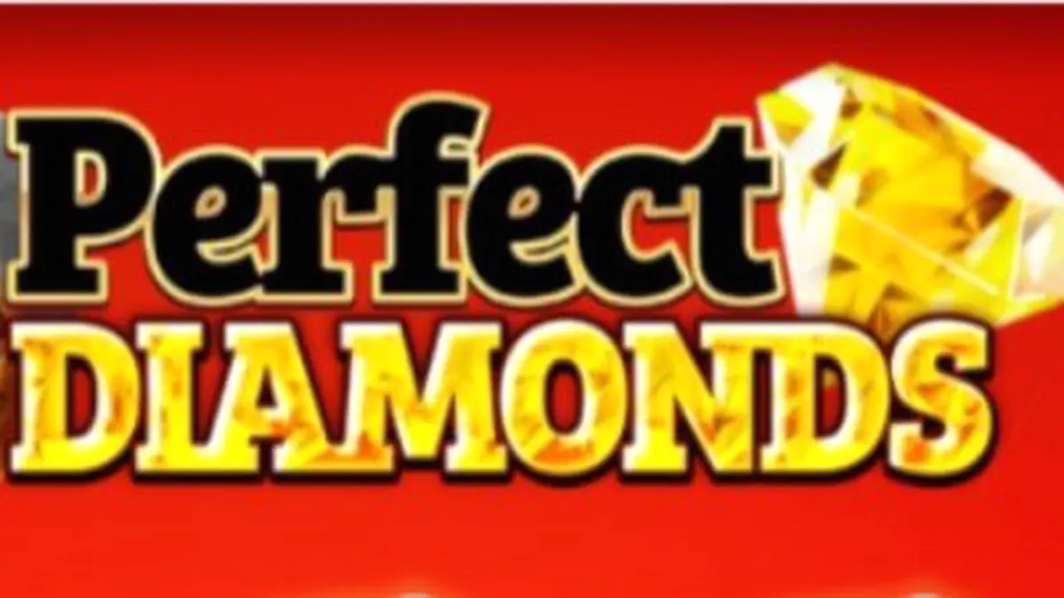 Tampilan visual slot 5 Perfect Diamonds dengan simbol klasik dan permata berkilau